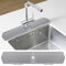 FOSFUKEER Paraspruzzi per Lavello da Cucina, Cuscinetto per Rubinetto Esteso da 75 cm, Cuscinetto di drenaggio in Silicone, Cuscinetto di Asciugatura Multifunzionale (Grigio)