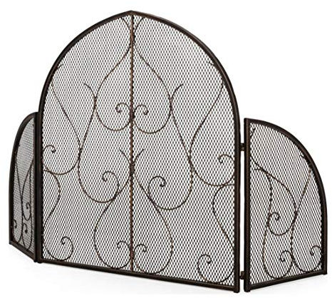 Antiker Vintage-Kamin-Feuerschutz, Spark Mesh-Kinderzimmer-Sicherheitsschutz, für Kamin, Holz- und Kohlefeuerung, Öfen, Grills, Sicherheit Present