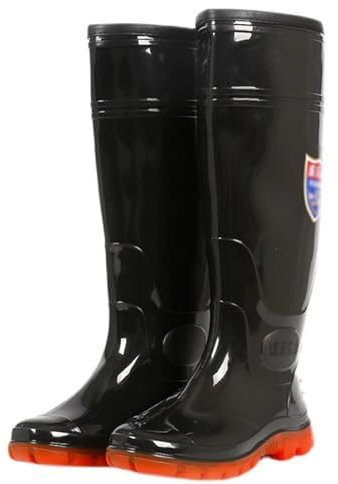 Stivali A Coscia Da Pesca Trampolieri da uomo da 45 cm/19 pollici, stivali da trampoliere caldi in PVC con suola Oxford, adatti per la pesca e l'acquacoltura (Color : Black, Size : 42 EU)