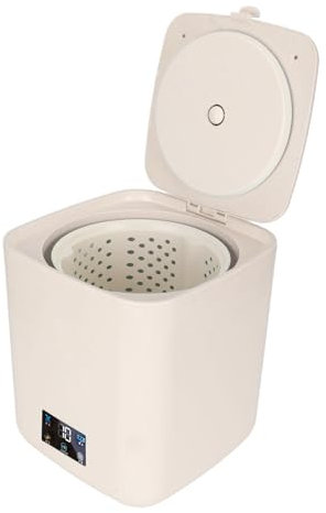 Small Portable Washing Machine, Hands- 3 Modes LCD Touch Screen Automatic Small Washing Machine with Spin Dryer, for Dormitory, Apartment (GB Plug)
