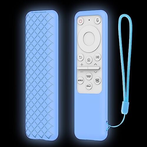 JCMOYUTY BP59-00149A Remote Case for Samsung M70B / M80B Monitor/Freestyle Projector SP-LSP3BLAXZA Remote Cover Protective Silicone Blue Sleeve Glow in Dark
