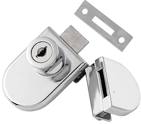 Gadpiparty 1pièce Serrure De Cabinet Verre Loquet De Vitrine Sécurisé Installation Facile Pour Meubles Et Armoires Accessoire Pratique Pour Verre Et Design Léger Et Durable