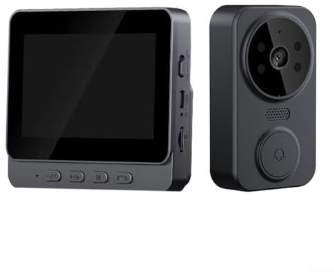 Videocitofono senza fili WiFi, videocamera wireless per videocitofono 4 3, citofono bidirezionale, per visione notturna, standby lungo