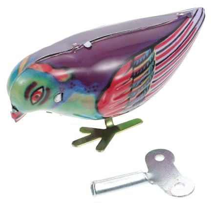 Abaodam Aufziehspielzeug Aus Weißblech Retro Eisen Tier Uhrwerk Spielzeug Für Kinder Lustiges Party Mitgebsel Und Geschenk Mini Springender Frosch Und Vogel Design