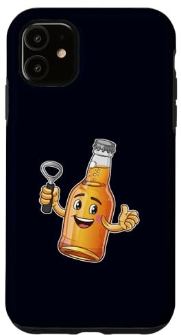 iPhone 11 Funny Beer Bottle Emoticon with Bottle Opener Case