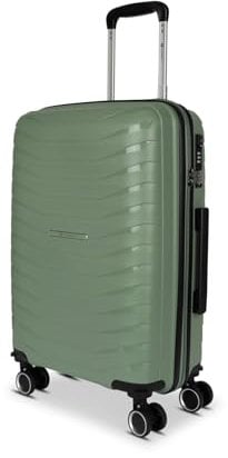 Franky 4-Rad Koffer mit TSA Schloss, Trolley im coolen Look, funktionaler Hartschalen Koffer, Reisegepäck, Reisetasche für Urlaub, Ferien und Abenteuer (Light Green, S-Handgepäck 53 cm)