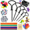 Kastanienbohrer Kinder,276PCS Kastanienbohrer Set,Kastanien Bastelset Kinder mit Kastanienhalter, Kastanienset zum Basteln,Bastel Zubehör mit Zahnstocher, Federn, Wackelaugen, Pompons, Pfeifenreiniger