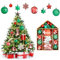 YONTINY 70Pcs Christmas Tree Baubles, Christmas Ball Ornaments for Christmas Tree Hanging Decorations, Red and Green Small Christmas Baubles Plastic Xmas Baubles