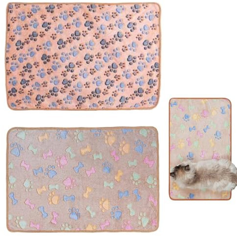 KOLZEMV 2 PC Wasserdichte Hunde-Decke für Grosse Hunde 60x40cm - Outdoor Waschbare Sofaschutz aus Sherpa Fleece, Flauschig und Weich