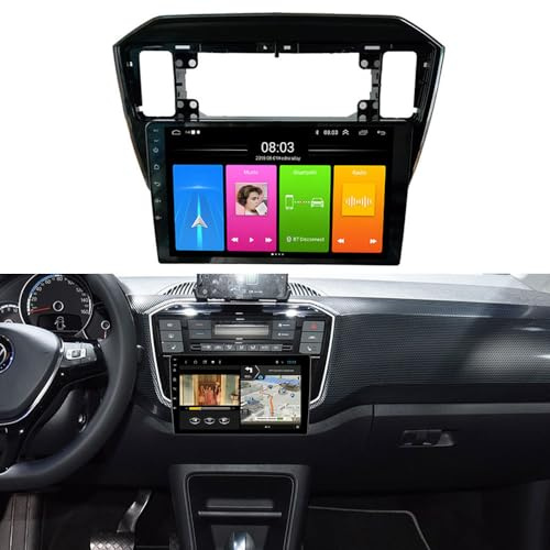 Android Autoradio mit GPS-Navigation,Carplay,Stereo Audio Auto Radio Ersatz für VW Load UP 121, 122, BL1, BL2/VW UP! 121, 122, 123, BL1, BL2, BL3/VW UP! e-Up！/Skoda Citigo E-Citigo AA NF1 NE1 RCD215