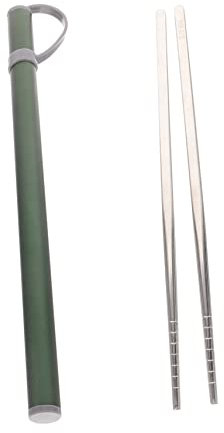 PartyKindom 4 Sätze Essstäbchen besteckset wanderausrüstung cutlery set grill bestecke flatware set Picknickbesteck Stäbchenset Utensil Zu Camping-Kochgeschirr tragbar Bausatz Rostfreier Stahl