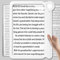 NZQXJXZ 30X 6X Lupa de Lectura, Lupa Grande y Ligera, Proporciona un Área de Visualización Completa de la Página del Libro, Lupas Lectura de Mano Leer Impresiones Pequeñas y Baja Visión,Blanco