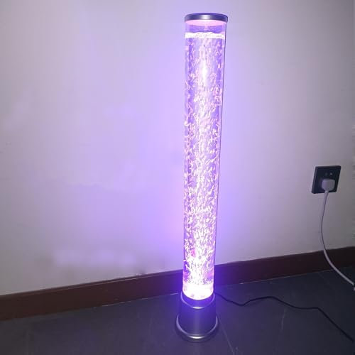Dotauge Lampe à Lave en Forme de Poisson Bulle 2,55 Pieds veilleuse LED 7 Couleurs changeantes Cadeau for Chambre d'enfant