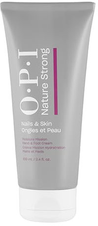 OPI Nature Strong Skincare Moisture Mission Hand & Foot Cream - Intense Moisturising Treatment with Shea Butter for Dry Skin | Hand & Feet Care, 100ml