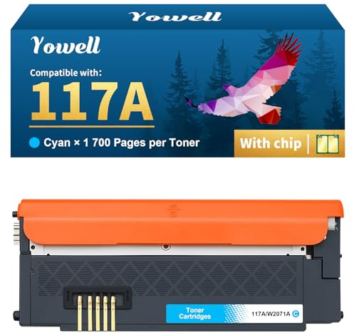 Yowell Toner 117A Cyan Kompatibel für HP 117A Blau | Kompatibel für Toner HP Color Laser MFP 178nwg für Color Laser MFP 179fwg 179fnw 178nw 150nw 150w 178 179 W2071A - 117A Cyan