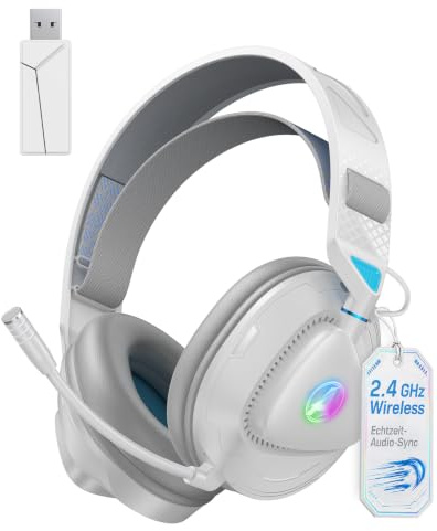 Awinnasey PH3 Wireless Gaming Headset for PS5/PS4, 2.4GHz + BT (≤20ms)