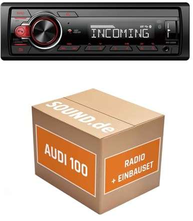 Autoradio Einbaupaket für Pioneer MVH330DAB kompatibel mit Audi 100 C3 | Bluetooth Telefonieren