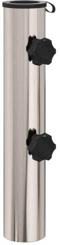 Mokuyary Tube de Base de Parasol 0.63 kg Acier Inoxydable Naturel Jardin | pour Parasol de Terrasse, Piscine, Patio, Restaurant