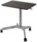 Seville Classics Airlift XL 71 cm pneumatisch mobiler Steh-Sitz (68,8 bis 106,4 cm H), espresso Höhenverstellbarer Tisch, Aluminium, 71 x 50 cm