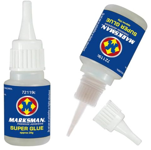 Super Glue 2pcs Industrial Grade Instant Bond High Strength Rapid Dry Thick Liquidy & Strong Adhesive with Precise Nozzle, Anti Clog Cap for Hard Plastics,DIY,Ceramics,Leather,Metal,Glass and More