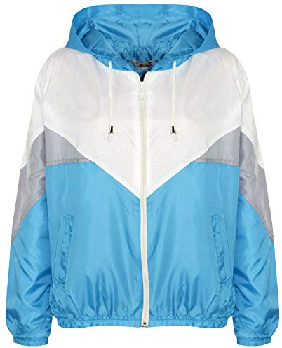 A2Z 4 Kids Windbreaker Waterproof Raincoat Jackets Contrast Panel - Windbreaker 504 Turquoise 5-6