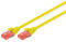 DIGITUS Cable LAN Cat 6 - 3m - Cable de red CCA con RJ45 - U/UTP sin apantallar - Compatible con Cat-6A y Cat-5e - Amarillo