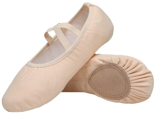 Flyd Ballettschuhe Gymnastikschuhe Ballettschläppchen Damen Ballerinas Tanzschuhe Frauen Schläppchen, 40 EU, Beige