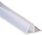 Mintice Tira de Sellado de la Puerta del Baño Sello de Espacio de Ventana de Mampara de Ducha Curvo Plano Caucho Vaso Fondo Clima 10mm 78 Pulgadas Forma de F