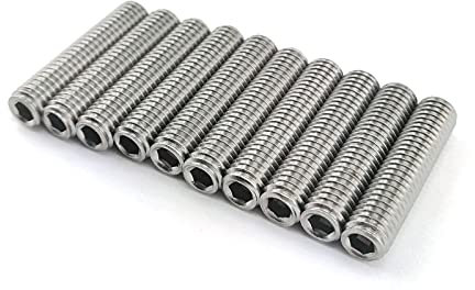 Vis Sans Tête Six Pans Creux Bout Plat DIN 913 Acier Inox (M4x10) x50