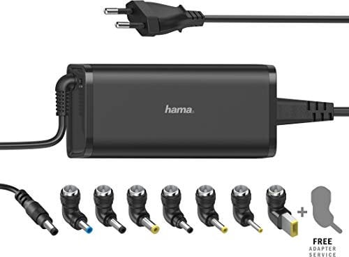 Hama Notebook Netzteil 15V, 19V, 90W (Universalnetzteil für Laptop, Laptop Ladegerät inkl. 8 Notebookstecker für gängige Modelle, Netzteil für Laptop weltweit einsetzbar, 5,6A)
