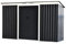 Outsunny Casetta da Giardino Porta Utensili in Lamiera di Acciaio con Fondazione, Capanno da Giardino in Acciaio con Porte Scorrevoli, 280x130x172cm, Grigio-Nero