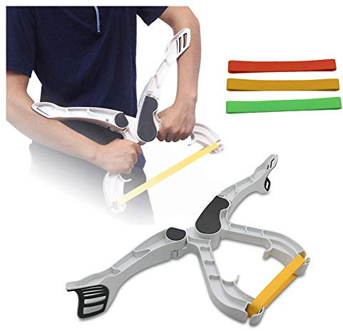 WSHA Oberkörper Hand Griffstärke Brawn Trainingsgerät Arme Übungsband Unterarm Handgelenk Trainingseinheit Kraft Fitnessgeräte mit 15LB, 20LB, 25LB Gummibändern