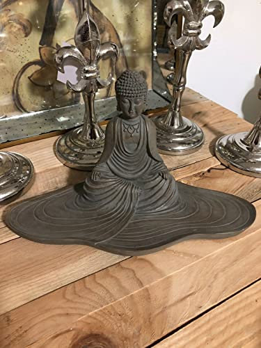 Deko Shop Cologne Buddha Figur Skulptur mit Ablage Feng Shui Schmuck Bad Wohnzimmer B33 cm