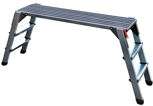 Arbeitsplattform Arbeitsbühne Gerüstleiter 66 cm Arbeitshöhe Aluleiter Tritt Stufentritt (66 cm Arbeitshöhe)