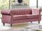 Vente-unique-Chesterfield-Sofa - 3-Sitzer - Samt - Altrosa - Trumbo