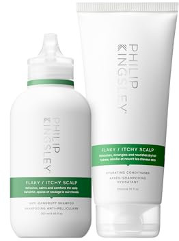 Philip Kingsley | Flaky/Itchy Scalp Shampoo and Conditioner Set | Anti-Dandruff Shampoo and Conditioner | Dry Oily Scalp Treatment | Soothes and Calms the Scalp | 2 Set | 250ml and 200ml
