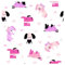 murando PREMIUM Vlies Tapete Kinderzimmer Tiere Deko Panel Fototapete Wanddeko 10 m Tapetenrolle Mustertapete Wandtapete modern design Tiere Hunde rosa Herz Kinder g-B-0173-j-a