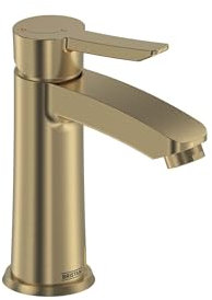 Apelo Eco Start Basin Mixer with Clicker Waste Brushed Brass