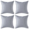 MIULEE 4er Set Outdoor Kissenbezug wasserdichte Kissenbezüge Sofakissen Dekorativ Couchkissen Wetterfeste Kissenhülle Zierkissen Bezug Weich für Sofa Couch Outdoor Garten Balkon 40x40 cm Hellgrau