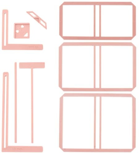 UPTTHOW 9-teiliges Buchbinder-Werkzeug für Anfänger, komplette tolle Schablonen und Schneideanleitung, kann in Notizbuch, Kalender, Junk-Tagebuch, Handbuch gemacht werden