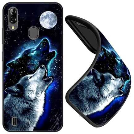 JEZSTHAI Schutzhülle Kompatibel mit Blackview A60 Pro Hülle Silikon Fallschutz Muster Design Cover,Ultra Dünn Flexible Stoßfeste Handyhülle,Weiche Kratzfest Bumper Case Rückseite,B07