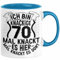 70er Geburtstag Geschenk Männer Frauen Ich Bin Knackige 70 Tasse Geschenkidee Lustiger Spruch Opa 70. Geburtstag Kaffee-Becher (Blau)