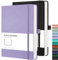 RETTACY Notizbuch A5 Blanko 2er Pack - 384 Seiten Unlined Notizbücher mit 100gsm Blanko Papier, Stiftschlaufe, Innentasche, für Skizzieren Schule Frauen Männer 14.5 x 21cm-Lila