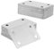 SINJEUN 30 conectores planos de acero inoxidable, placa perforada, placa de conexión, conector plano para reparación, fijación de madera, muebles, 68 x 38 mm, color plateado