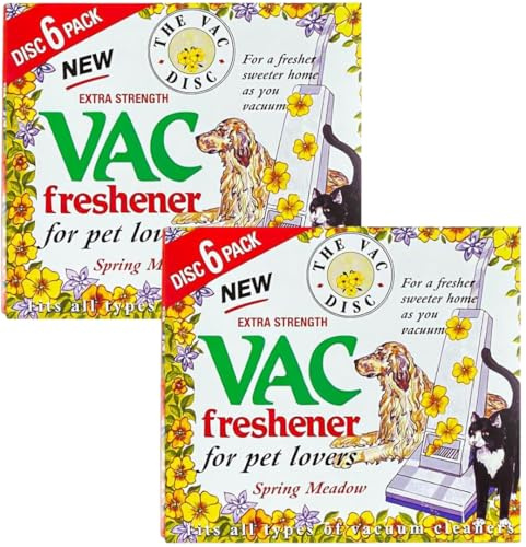 UTIZ Vac Vacuum Cleaner Freshener Spring Meadow Pack of 2 Hoover Disc Air Freshener for Pets fits All Vacuum Cleaners (12 Disc)