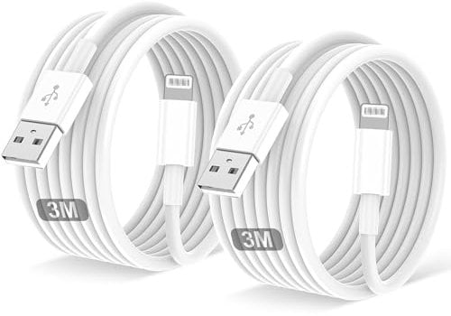 UIIZIBVKJZ for Lightning to USB Lead 3M, Extra Long for iPhone Charger Cable 2Pack for Apple MFi Certified, Fast Phone Charging for iPhone 14 13 12 11 Pro Max XS XR X 8 7 6 Plus 5 SE Charge