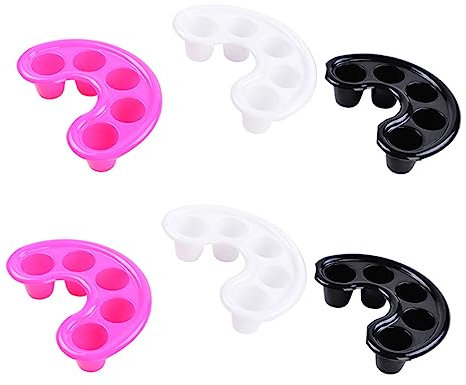 PLAFOPE 6piezas Cuencos De Manicura Spa Orificios Para Uñas Cutículas Quitaesmalte Hogar Profesional