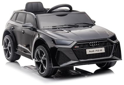 Audi RS6 Rosa 12V, Sedile E Ruote In Plastica, RC, 1-4 ANNI