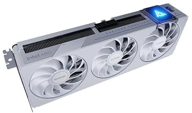 WEELIAO GUNNIR Intel Arc B580 Photon 12G White Graphics Card,2850 Mhz Video Card,12GB 192-bit GDDR6,PCIE4.0,1 HDMI2.1,3 DP2.1,3 Fans,TBP 220W