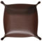 sourcing map PU Leather Valet Tray Unisex Folding Small Catchall Tray Portable Entryway Table Tray Nightstand Bedside Desk Tray for Key Wallet Watch Coin Jewelry Dice, Dark Brown